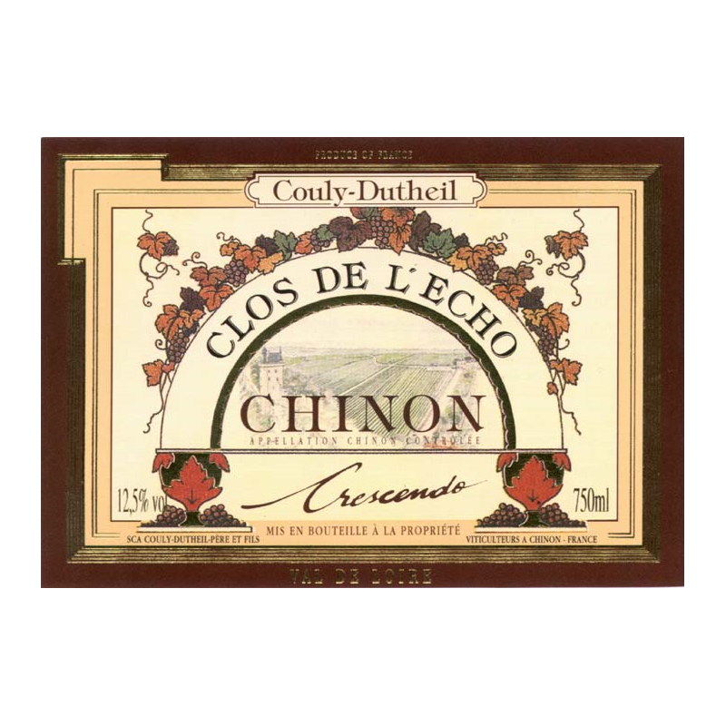 Chinon 1985 Clos De L Echo Couly Dutheil Achat Au Meilleur Prix