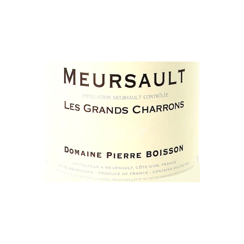 Meursault 2020 Les Grands Charrons Pierre Boisson Prix