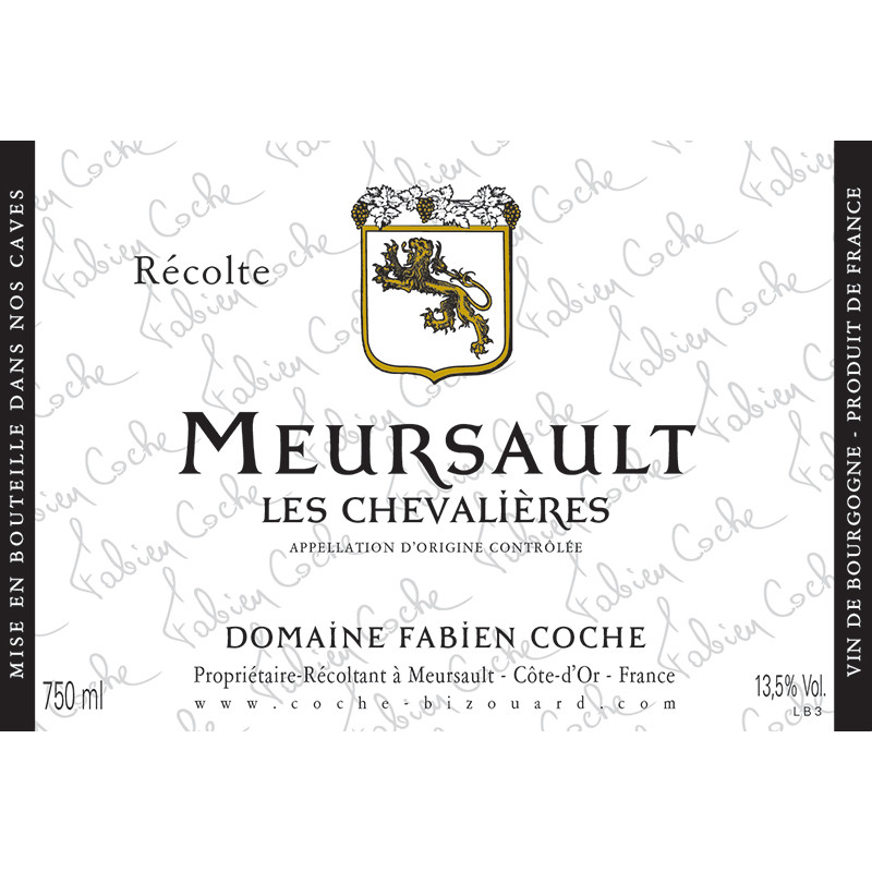 Meursault Les Chevalières 2021 Fabien Coche en stock