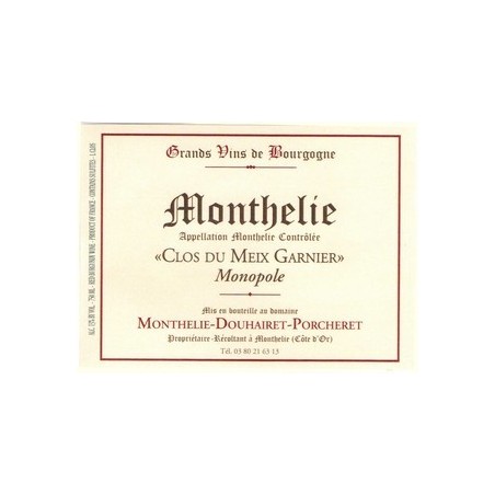 Monthelie "Clos du Meix Garnier" 1996 