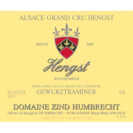 Gewurztraminer Hengst Grand Cru 2012 - Zind-Humbrecht