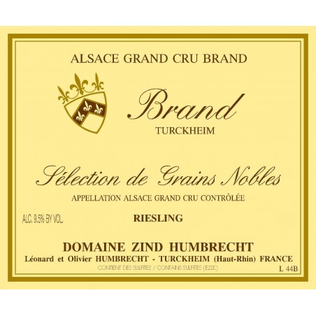 Riesling Brand GC - Sélection de Grains Nobles 2008 (half bottle)