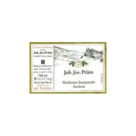 Joh Jos Prum - Wehlener Sonnenuhr Riesling Auslese 2015 Gold Capsule