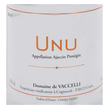 Unu Rosé  Domaine de Vaccelli