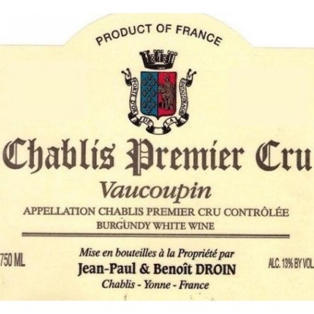 Chablis 1er Cru Vaucoupin - Jean-Paul et Benoit Droin