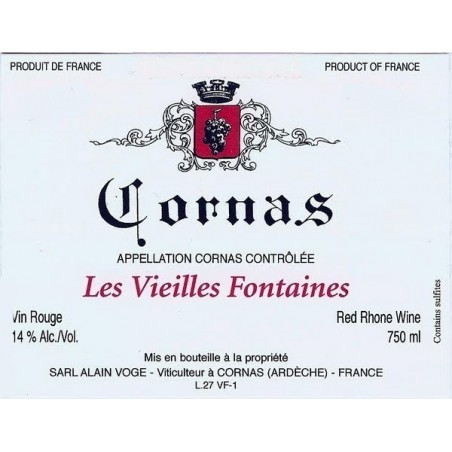 Cornas  Les Vieilles Fontaines  - Alain Voge