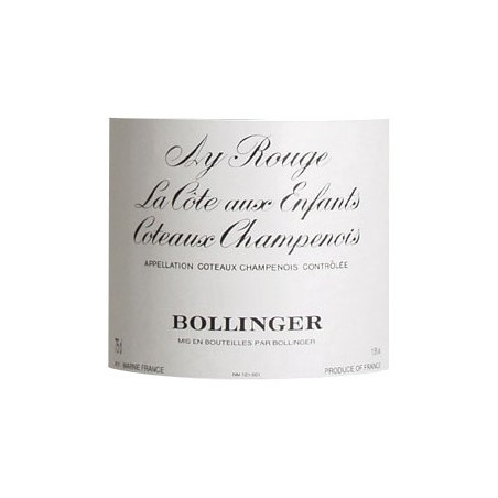 La Côte aux Enfants 2016 - Bollinger - Coteaux champenois