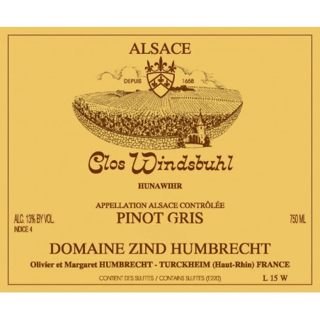 Pinot Gris - Clos Windsbuhl 2012 - Zind-Humbrecht