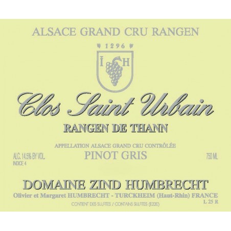 Pinot Gris Rangen de Thann 2015 Clos St Urbain - Zind-Humbrecht