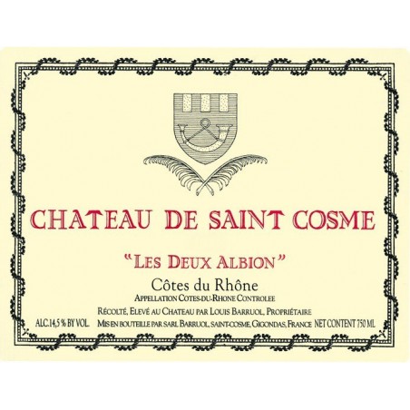 Cotes du Rhone 2014 "Les Deux Albion" - St Cosme