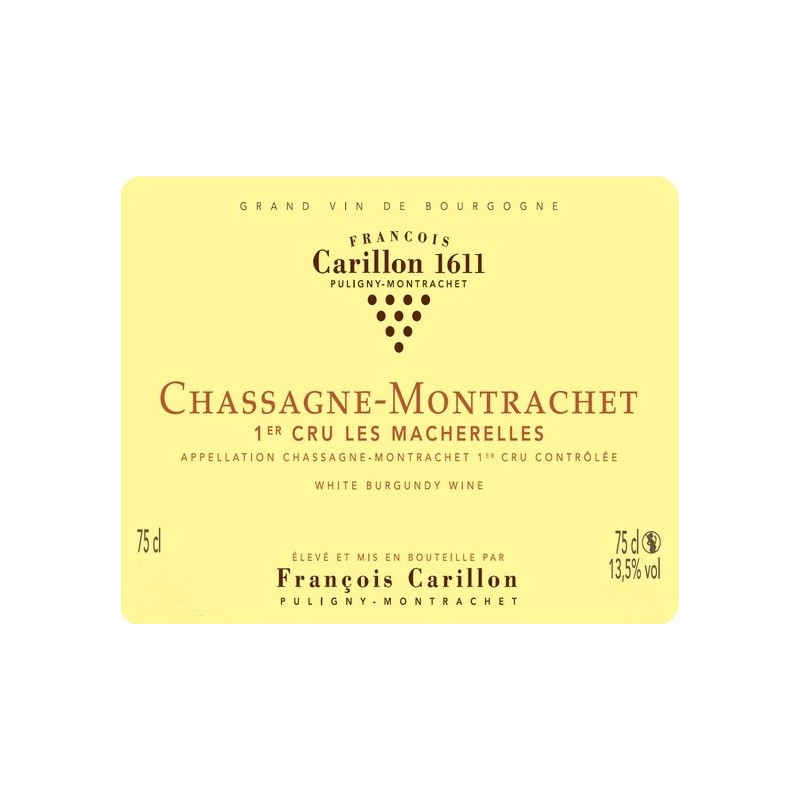 Chassagne-Montrachet 1er Cru Les Macherelles 2020 - François Carillon