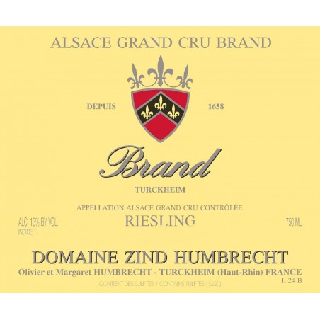 Riesling Brand Grand Cru 2015 - Zind-Humbrecht