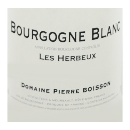 Bourgogne Blanc Les Herbeux  Pierre Boisson