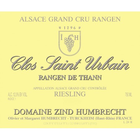 Riesling Rangen de Thann Clos St Urbain - Zind-Humbrecht