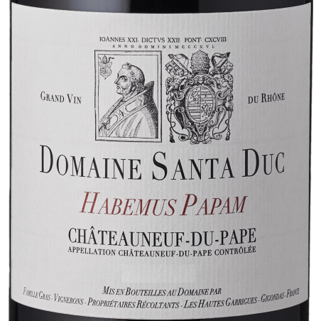 Habemus Papam - Domaine Santa Duc