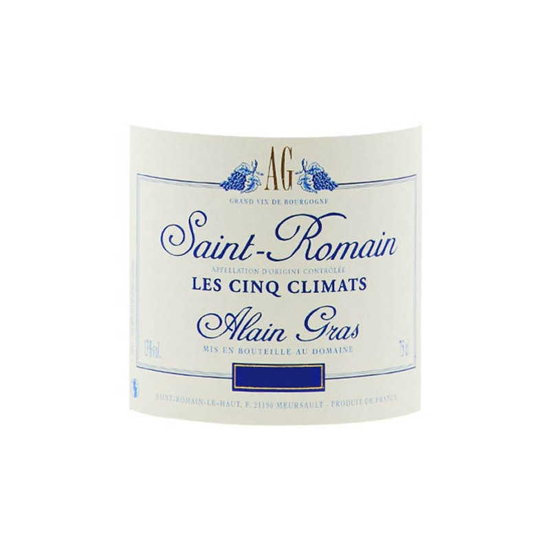 Achat De Vin Saint Romain Cinq Climats Alain Gras