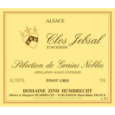 Pinot Gris Clos Jebsal  SGL Trie Spéciale - Zind Humbrecht