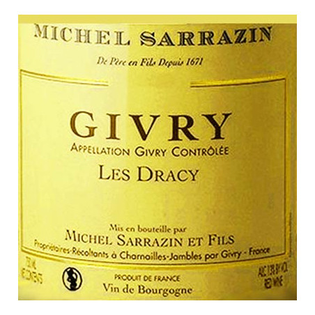 Givry Blanc Dracy   Michel Sarrazin et Fils Comptoir des Millésimes